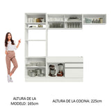Cocina Integral 270cm Blanco Glamy 11
