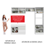 Cocina Integral 270cm Blanco Glamy 12