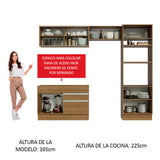 Cocina Integral 270cm Marrón Glamy 12