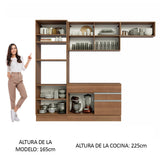 Cocina Integral 270cm Marrón Glamy 14