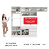 Cocina Integral 270cm Blanco Glamy 15