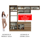 Cocina Integral 270cm Marrón Glamy 15