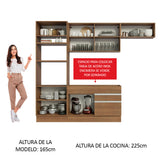 Cocina Integral 270cm Marrón Glamy 15