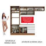 Cocina Integral 270cm Marrón/Blanco Glamy 15