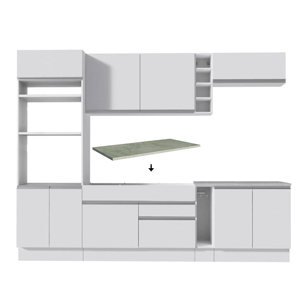 Cocina Integral 290 cm (Con Encimera) Blanco Vicenza 12