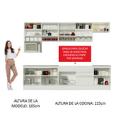 Cocina Integral 300cm Blanco Glamy 01