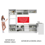 Cocina Integral 315 cm Blanco Glamy 01