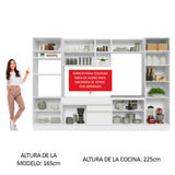 Cocina Integral 330cm Blanco Glamy 03