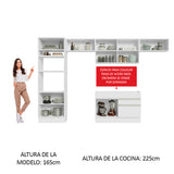 Cocina Integral 350cm Blanco Glamy 01