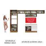 Cocina Integral 350cm Marrón/Blanco Glamy 01