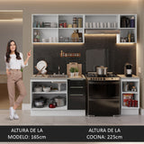 Cocina Integral con Accesorios 240cm Lux Blanco/Negro