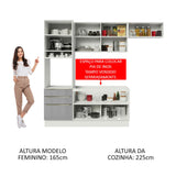 Cocina Integral 260cm Lux Blanco/Gris 03