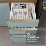 Cocina Integral 350 cm Marrón/Gris Lux Madesa 01