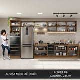 Cocina Integral 400cm Marrón/Negro Lux de Thauane