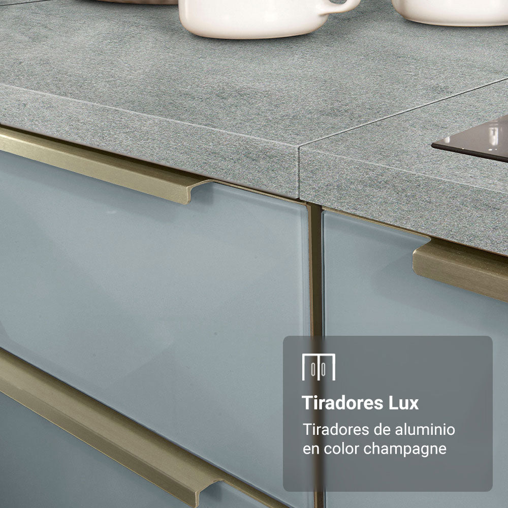 Cocina Integral 400cm Lux Blanco/Gris 01