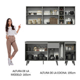 Cocina Integrale 180cm Gris Nice Madesa 01