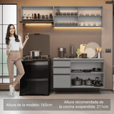 Cocina Compacta 200 cm Sin Patas Nice Gris 05