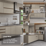 Cocina Integral 240 cm sin Patas Crema Nice 05