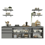 Cocina Integrale 240cm Suspendida Gris Nice Madesa 10