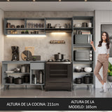 Cocina Integrale 260cm Gris Nice Madesa 09