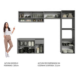 Cocina Integral 260 cm sin Patas Gris Nice 11