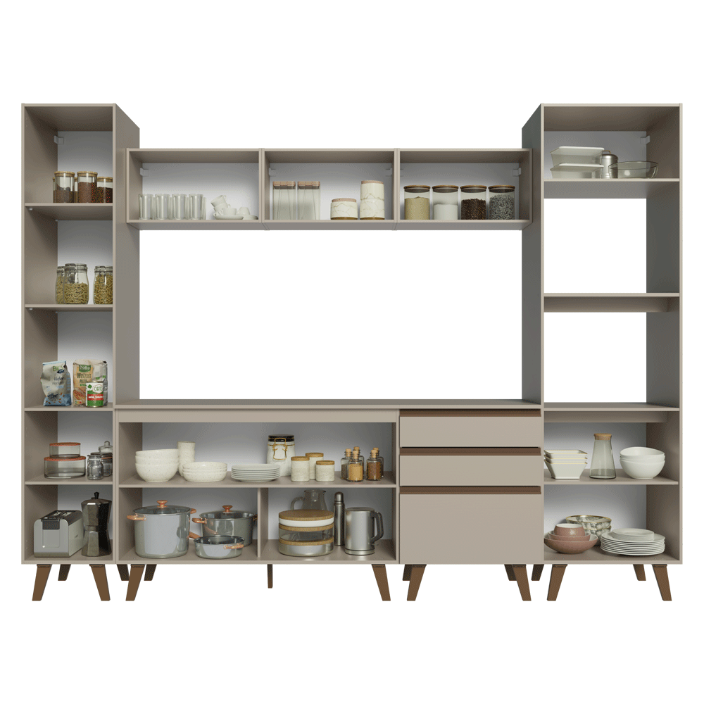 Cocina Integrale 280cm Crema Nice Madesa 01