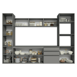Cocina Integrale 280cm Suspendida Gris Nice Madesa 06