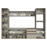 Cocina Integral 280cm Flotante Crema Nice Madesa 06