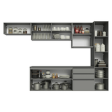 Cocina Integrale 300cm Suspendida Gris Nice Madesa 10