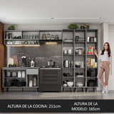 Cocina Integrale 320cm Gris Nice Madesa 03