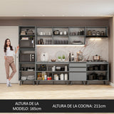 Cocina Integrale 320cm Gris Nice Madesa 06