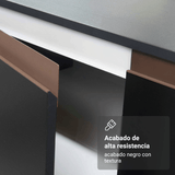 Gabinete Superior 70 cm 1 Puerta Abatible Reims Negro