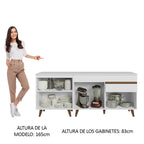 Kit 2 Gabinetes Bajos de Cocina 190 cm Blanco Reims Madesa