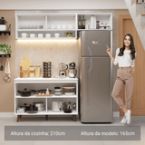 Cocina Compacta 190cm Blanco Reims 07