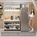 Cocina Compacta 190 x 52 cm 5 Puertas Blanco Reims Madesa 07