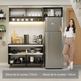 Cocina Integral 190cm Negro/Marrón Reims Madesa 07