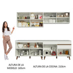 Cocina Integral 240 cm Blanco Reims Madesa