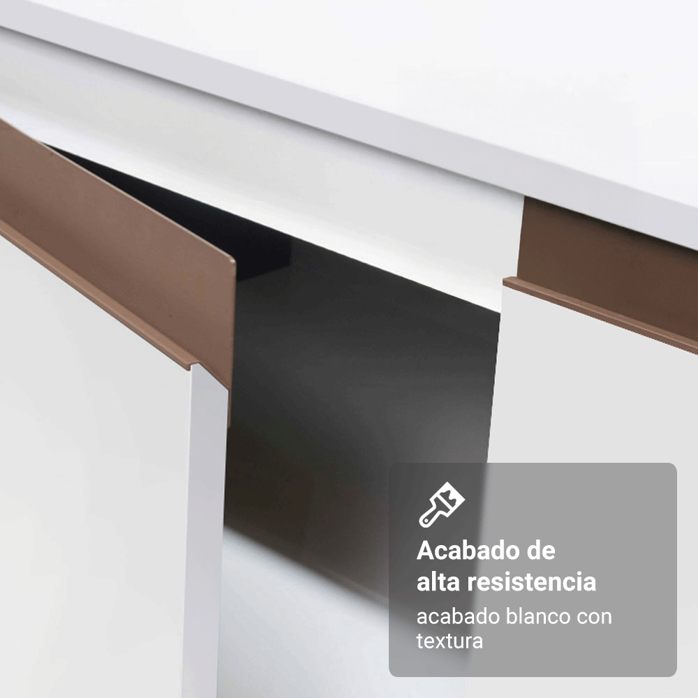 Kit con 3 Gabinetes de Cocina con Encimera 240cm Blanco Reims