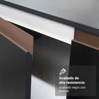 Kit 3 Gabinetes Bajos de Cocina 240 cm Negro Reims Madesa