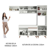 Cocina Integral 250cm Blanco Reims Madesa 03