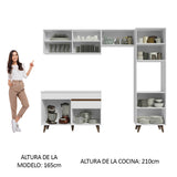 Cocina Integral 250cm Blanco Reims Madesa 06