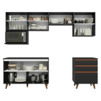 Cocina Integral 250 cm Negro Reims Madesa