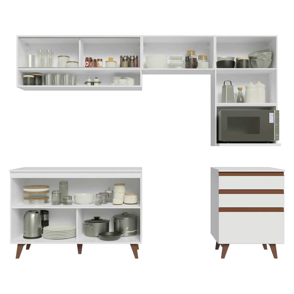 Cocina Integral 250 cm Blanco Reims Madesa