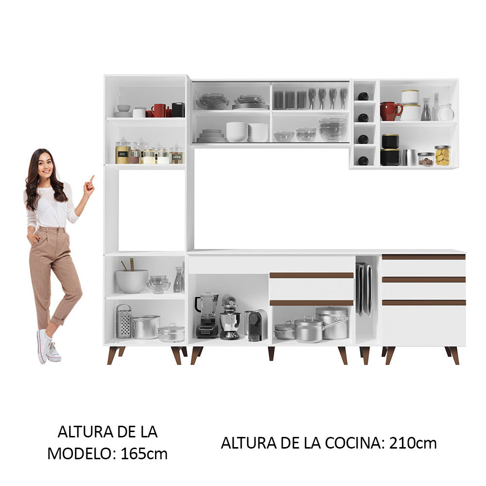 Cocina Integral 260cm Blanco Reims Madesa 04