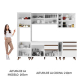 Cocina Integral 260cm Blanco Reims Madesa 04