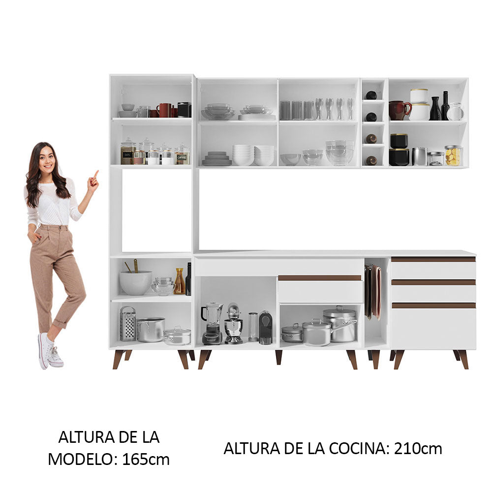 Cocina Integral 260cm Blanco Reims Madesa 05