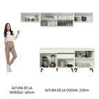 Cocina Integral 260 x 52 cm 8 Puertas 1 Cajón Blanco Reims Madesa 10
