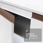 Cocina Integral 310 x 52 cm 11 Puertas 1 Cajón Con Mueble para Horno Blanco Reims Madesa