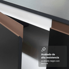 Cocina Integral 310 x 52 cm 11 Puertas 1 Cajón Con Mueble para Horno Negro Reims Madesa 01