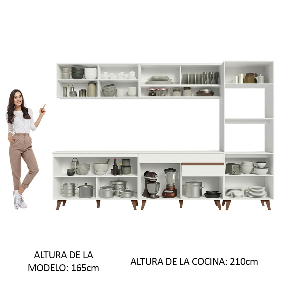 Cocina Integral 310cm Blanco Reims 02